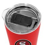Rico Industries NFL Football San Francisco 49ers 18oz Soft Touch, Easy Grip Tumbler