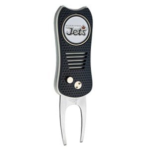 Team Golf NHL Winnipeg Jets Retractable Divot Tool with Double-Sided Magnetic Ball Marker, Features Patented Single Prong Design, Causes Less Damage to Greens