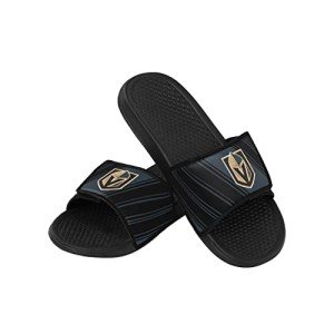 FOCO NHL Las Vegas Golden Knights Mens Legacy Sport Shower Slide Flip Flop SandalsLegacy Sport Shower Slide Flip Flop Sandals, Team Color, Medium/Mens Size 9-10