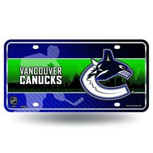 Rico Industries NHL Vancouver Canucks Metal License Plate Tag, 6 x 11.5-"