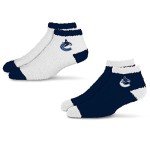 For Bare Feet Unisex NHL Vancouver Canucks Super Cozy Sleep Soft Two Pack Team Colors OSFM