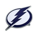 FANMATS 25110 Tampa Bay Lightning 3D Color Metal Emblem, Diecut Team Logo Auto Emblem