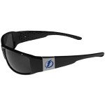 NHL Siskiyou Sports Fan Shop Tampa Bay Lightning Chrome Wrap Sunglasses One Size Black