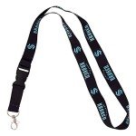 Desert Cactus Seattle Kraken Lanyard NHL National Hockey League Car Keys ID Badge Holder Keychain Detachable Breakaway Snap Buckle (Lanyard 2 - Dark Blue)