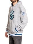 Calhoun NHL Surf & Skate Mens Muskoka Team Striped Premium Pullover Hoodie (Seattle Kraken, Large)