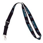 Desert Cactus San Jose Sharks Lanyard NHL National Hockey League Car Keys ID Badge Holder Keychain Detachable Breakaway Snap Buckle (Lanyard 2 - Black)