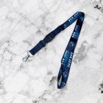 Desert Cactus San Jose Sharks Lanyard NHL National Hockey League Car Keys ID Badge Holder Keychain Detachable Breakaway Snap Buckle (Lanyard 2 - Black)