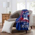 Northwest NHL New York Rangers Unisex-Adult Fleece Throw Blanket, 50" x 60", Fade Away