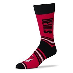 For Bare Feet NHL New Jersey Devils Unisex Go Team Dress Sock Team Color OSFM