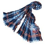 Littlearth Unisex-Adult NHL New York Islanders Plaid Crinkle Scarf, Team Color, 70 x 25