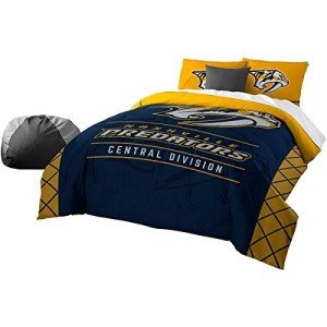 The Northwest Company NHL Nashville Predators Comforter and Sham Set, Twin, Draft