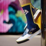 For Bare Feet NHL NASHVILLE PREDATORS MVP Crew Sock Team Color Large