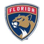 FANMATS 60488 Florida Panthers Heavy Duty Aluminum Embossed Color Emblem, Auto Emblem Decal