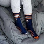 For Bare Feet NHL Edmonton Oilers 4 Stripe Deuce Crew Sock Team Color LARGE