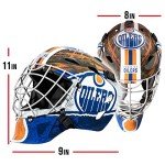 Franklin Sports Edmonton Oilers Goalie Mask - Team Graphic Goalie Face Mask - GFM1500 Only for Ball & Street - NHL Official Licensed Product
