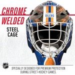 Franklin Sports Edmonton Oilers Goalie Mask - Team Graphic Goalie Face Mask - GFM1500 Only for Ball & Street - NHL Official Licensed Product