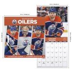 2025 NHL Edmonton Oilers Wall Calendar (Bilingual French) (English and French Edition)