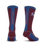 For Bare Feet NHL COLORADO AVALANCHE MVP Crew Sock Team Color Large