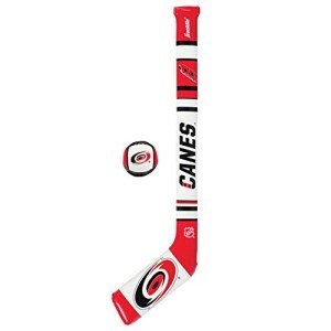 Franklin Sports Carolina Hurricanes NHL Mini Soft Hockey Stick Set - NHL Team Soft Foam Mini Hockey Stick and Ball Set - Great Toy for Kids