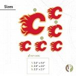 Desert Cactus Calgary Flames Team NHL National Hockey League Sticker Vinyl Decal Laptop Water Bottle Car Scrapbook (Type 3 - Main Logo)
