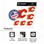 Desert Cactus Calgary Flames Team NHL National Hockey League Sticker Vinyl Decal Laptop Water Bottle Car Scrapbook (Type 3 - Main Logo)