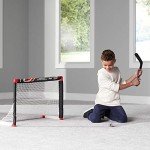 Franklin Sports Carolina Hurricanes Mini Hockey Set - Knee Hockey Goal, Ball, & 2 Hockey Stick Combo Set - Mini Goal Net - NHL Official Hockey Set, 28" x 20" x 12"