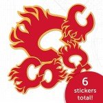 Desert Cactus Calgary Flames Team NHL National Hockey League Sticker Vinyl Decal Laptop Water Bottle Car Scrapbook (Type 3 - Main Logo)