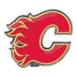 FANMATS 60480 Calgary Flames Heavy Duty Aluminum Embossed Color Emblem, Auto Emblem Decal