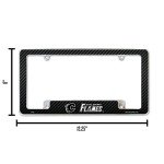 Rico Industries NHL Calgary Flames Black 12" x 6" Chrome All Over Automotive License Plate Frame for Car/Truck/SUV