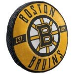 The Northwest Company NHL Boston Bruins Round Cloud Pillow, 15", Team Colors