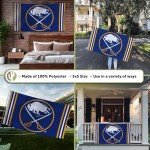 Desert Cactus Buffalo Sabres Flag NHL 100% Polyester Indoor Outdoor 3x5 feet National Hockey League Team Flags (Flag A)