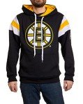 Calhoun NHL Surf & Skate Mens Varsity Retro Style Pullover Hoodie – The Coastal Collection (Large, Boston Bruins)