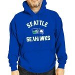 Team Fan Apparel NFL Adult Unisex Retro Gameday Ultra Soft Fleece Hooded Sweatshirt, Officially Licensed Football Hoodie (Seattle Seahawks - Royal, Large)