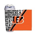 Rico Industries NFL Football Cincinnati Bengals 24oz Acrylic Tumbler with Hinged Lid