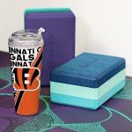 Rico Industries NFL Football Cincinnati Bengals 24oz Acrylic Tumbler with Hinged Lid