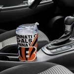 Rico Industries NFL Football Cincinnati Bengals 24oz Acrylic Tumbler with Hinged Lid