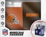 SOAR NFL Wireless Charger and Desktop Organizer, Cleveland Browns