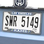 FANMATS 21381 Los Angeles Rams Chrome Metal License Plate Frame, Team Colors, 6.25in x 12.25in
