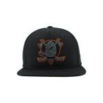 ZHATS Standard NHL Officially Licensed Adjustable Snapback Hat Flat Bill Z11 Black Element, One Size
