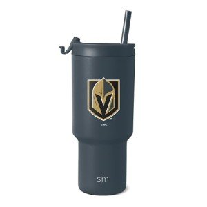 Simple Modern Officially Licensed NHL Vegas Golden Knights 30 oz Tumbler with Flip Lid and Straws | Hockey Insulated Cup Stainless Steel | Gifts for Men Women | Trek Collection | Vegas Golden Knights