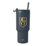 Simple Modern Officially Licensed NHL Vegas Golden Knights 30 oz Tumbler with Flip Lid and Straws | Hockey Insulated Cup Stainless Steel | Gifts for Men Women | Trek Collection | Vegas Golden Knights