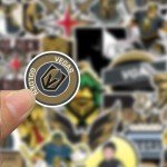 30 PCS Vegas American Golden Knights Hockey Stickers for Water Bottle, Laptop, Bicycle, Computer, Motorcycle, Travel Case, Car Decal Decoration Sticker