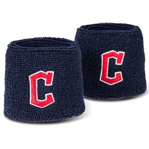 Franklin Sports Cleveland Guardians MLB Baseball Wristbands - Youth MLB Team Logo Sweat Wristbands - Great for Costumes and Uniforms - Wristband Pair Blue