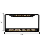 Rico Industries Ricepod Vegas Golden Knights Black Black Laser Cut Chrome Frame 12" x 6" 12" x 6" Black Laser Cut Chrome Frame - Car/Truck/SUV Automobile Accessory