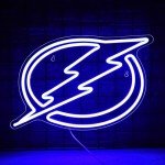 Tampa Bay Hockey Neon Sign Lightning LED Sign Ice Hockey team Decor Lightning Decor Ice Hockey Neon Sign Tampa Bay Fans Team Gifts Hockey Gifts for Sports Fans Ice Hockey Fans(ZKXD160)