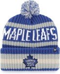 47 NHL Unisex-Adult Team Color Officially Licensed Primary Logo Bering Sport Knit Cuffed Pom Beanie Cold Weather Hat - Toronto Maple Leafs Blue