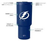 Simple Modern Officially Licensed NHL Tampa Bay Lightning 30 oz Tumbler with Flip Lid and Straws | Hockey Insulated Cup Stainless Steel | Gifts for Men Women | Trek Collection | Tampa Bay Lightning
