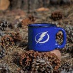 Rico Industries NHL Hockey Tampa Bay Lightning Royal Blue Speckle 12oz Laser Engraved Campfire Mug