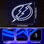 Tampa Bay Hockey Neon Sign Lightning LED Sign Ice Hockey team Decor Lightning Decor Ice Hockey Neon Sign Tampa Bay Fans Team Gifts Hockey Gifts for Sports Fans Ice Hockey Fans(ZKXD160)