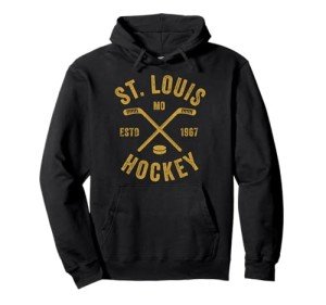 St. Louis Ice Hockey Hoodie crossed Sticks Pullover Hoodie